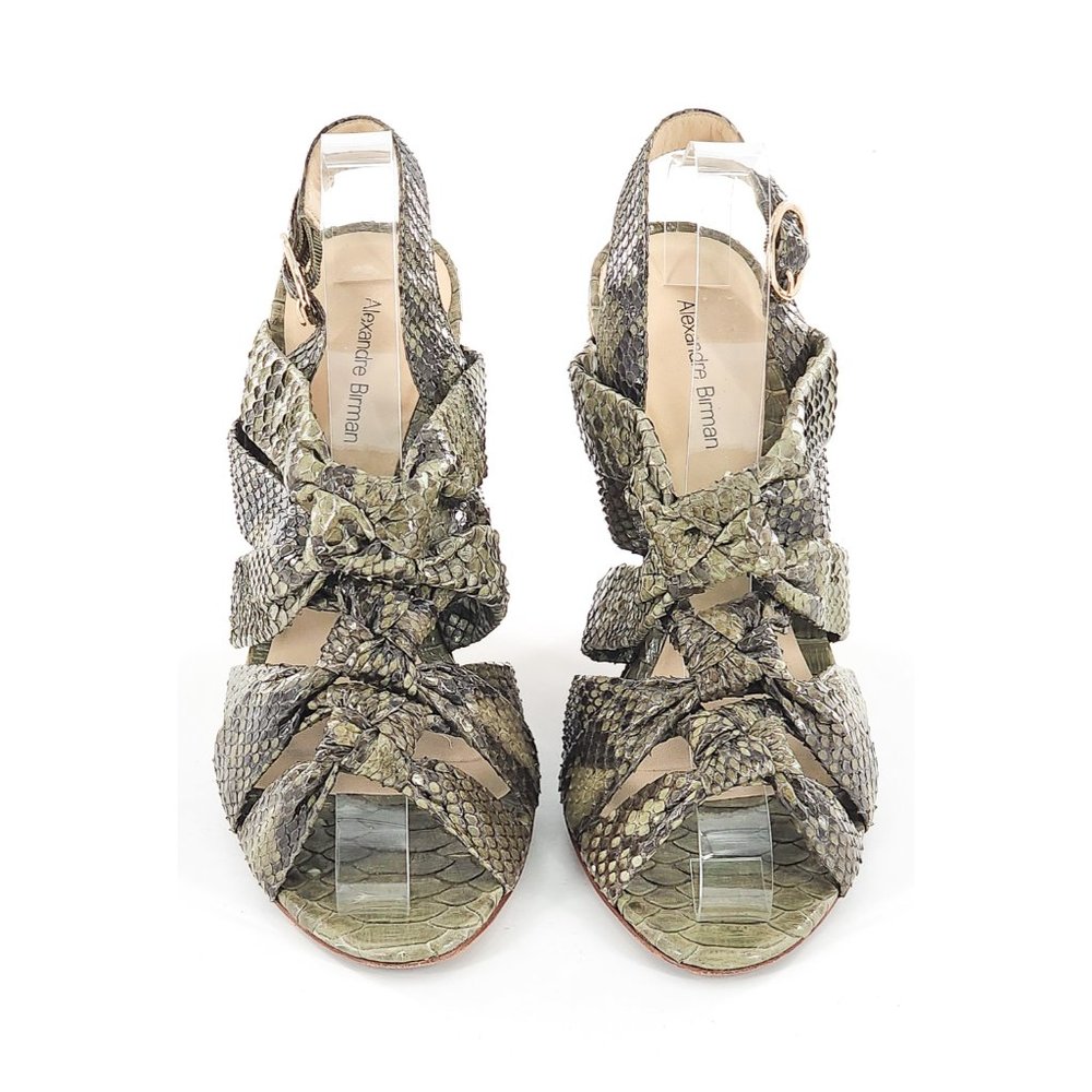 Alexandre Birman Real Python Snake Skin Wedges - image 2